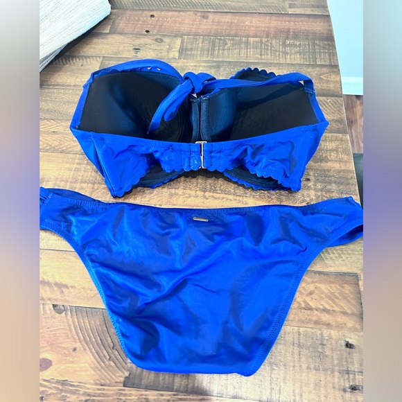Victorias Secret Royal Blue Halter Neck Bikini Size XL - Picture 6 of 9